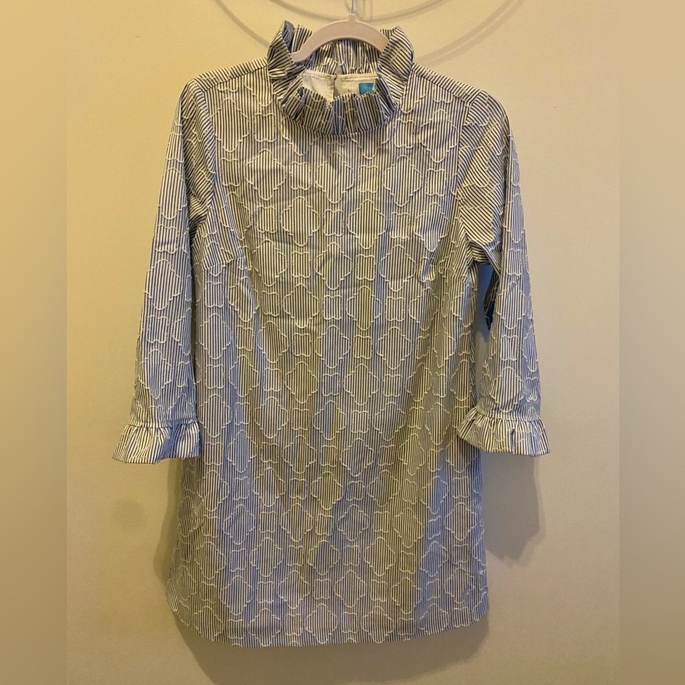 BRAND NEW Draper James Textured Stripe Lindsay Shift Mini Dress
